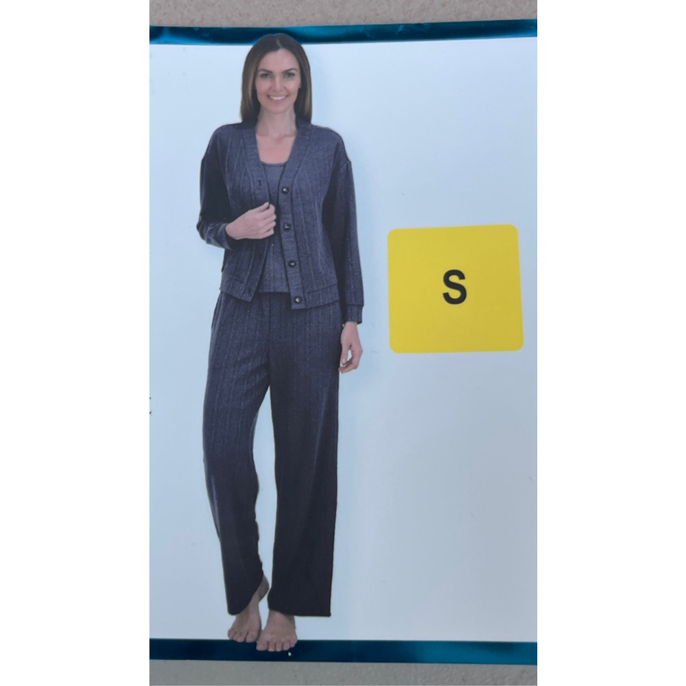 Women's Live 2 Lounge Gray 3-Piece Textured Lounge Set S new with tags opened